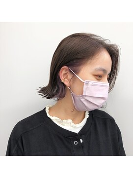 エストアール フクオカ 福岡博多店(est-r. Fukuoka) イヤリングカラー/ラベンダーカラー/ボブ