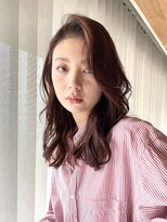 チョビー 銀座(chobii)&nbsp;コテ巻き風パーマ/デジパ/抜け感ヘア/アンニュイ/イルミナ/tomok