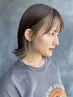 【インナーカラー】　カット＋部分ケアブリーチ＋フルカラー＝￥13000
