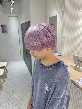 ペレ 渋谷(PELE) デザインカラー/レイヤーカット/ウェットヘア/オリーブベージュ