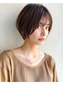 ハイライトバレイヤージュダブルカラーショートカット30代40代