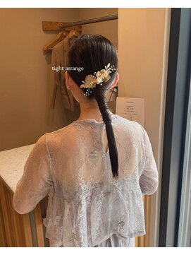 ヘアデザイン ソラ(Sola) 大人可愛いローポニーテールヘアアレンジ二次会お呼ばれ