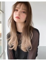 ミシェリー 新宿店(misherry)&nbsp;トレンド裾カラーグラデーションカラーブラウン×ベージュ