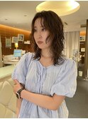 顔まわりカールニュアンスパーマ