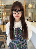 重めバング×フェイスレイヤー