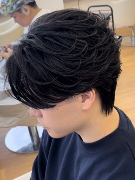 ビカム 名駅(become) 【フェザーパーマ】メンズ毛流れ