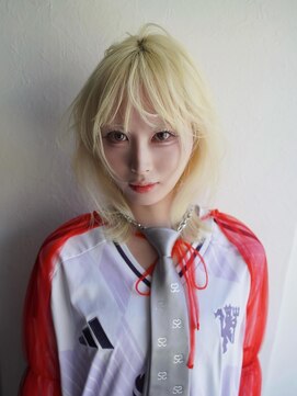 原宿/ウルフカット レイヤー デザインカラー ルーツカラー 