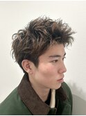 スパイキーショートメンズカットパーマスパイラルパーマツイスト