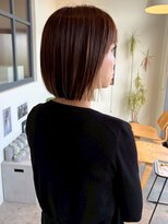 ヘッズ 高木瀬店(HEADS)&nbsp;ショートボブ ダークブラウン 髪質改善　ボブレイヤー 白髪染め