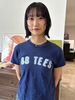ヘアーアイストゥーレ(HAIR ICI TRE) フェイスレイヤー ぷつっとボブ レッド ボルドーカラー 夏