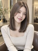 エクセルマーレ(EXCEL MARE) 髪質改善グレージュ切りっぱなしボブ