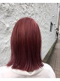 ブリーチカラー×切りっぱなしボブ