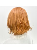 シン(shin)&nbsp;ハイトーンオレンジのショートボブ【1001mille】