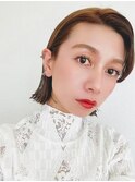 ２０代３０代４０代５０代小顔ミディアム外ハネボブアッシュ