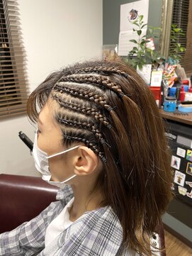 ヨシカット(Yoshi_cut) side cornrow