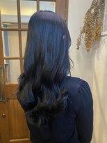 ジル ヘアデザイン ナンバ(JILL Hair Design NAMBA) blue black♪/韓国ヘア/ゆるふわロング/暗髪/透明感