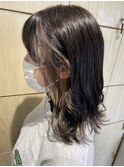 【ブリーチなし】【インナーカラー】柔らかグレージュ 10代
