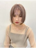 顔まわりレイヤー/ハイトーンボブ