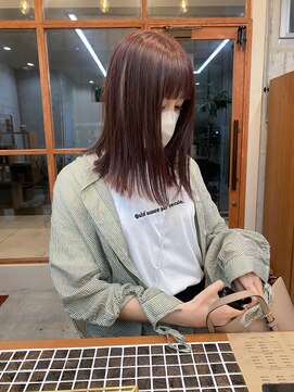 ノイ(noii) Sia/ピンクベージュ/bob/ストレート/ピンク