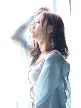 ニスル 上尾店(NISURU) 【デュアプレ】濡れ感ミディ 似合わせカット/髪質改善