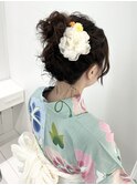 浴衣ヘア♪ふわふわアップスタイル