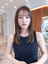 エースハバナ 渋谷(1 HAVANA)&nbsp;20代30代かわいい/グレージュカラー/小顔レイヤーカット/前髪