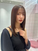 ロンド ストラーダ 心斎橋(Lond strada)&nbsp;マチルダボブ×ピンクベージュ×美髪［髪質改善/縮毛矯正］