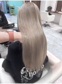 髪質改善カラー◎ホワイトベージュ◎BYKARTEトリートメント