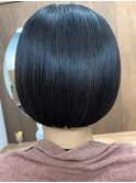 丸みボブ　ミニボブ　ツヤ髪　髪質改善　ケラコラトリートメント