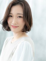 ドクターズ サロン ラブ(Dr's Salon LAB)&nbsp;ことりベージュ大人フェミニンかきあげボブｊ古河20代30代40代