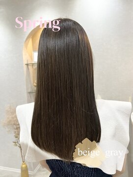 カラークチュール(Color Couture) 美髪/ホワイトグレージュ/大人かわいい/こなれミディ/ネビージュ