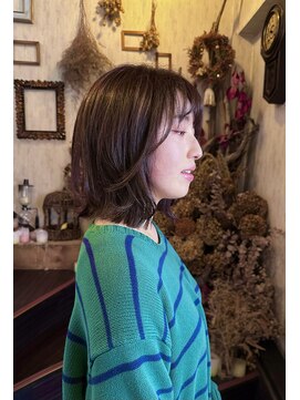 ブラウンバニーオーケストラ(Brown Bunny Orchestra) 大人ミディヘア・ラベンダーブラウンcolor