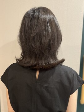 ヘアサロン ナノ(hair salon nano) ダークアッシュカラー×ミディアムレイヤー