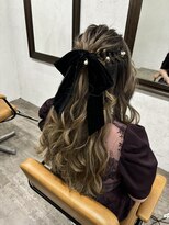 プライズ アイリス 池袋東口店(prize Iris)&nbsp;ハーフアップ/結婚式ヘアアレンジ/池袋ヘアアレンジ