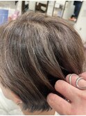 白髪をいかしたハイライト