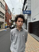 レンゲン(LENGEN)&nbsp;束感刈り上げビジネス七三ツーブロックアップバングyn