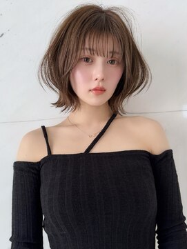 サイン 渋谷(SIGN) 韓国ボブレイヤーカットグレージュブリーチ無し