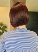 【mimura】ボブ ぱつっとボブ チェリーレッド 草加 谷塚