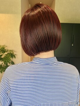 コンフィー(comfy) 【mimura】ボブ ぱつっとボブ チェリーレッド 草加 谷塚