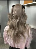 くびれヘア/アプリコットオレンジ/夏のヘアアレンジ/梅田