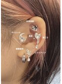 耳つぼジュエリー ヘアセット トレンド トレンドヘア 韓国ヘア