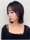 ショコラアッシュヘルシースタイルふんわりカールくびれヘア小顔