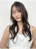 くびれヘア/顔周り/韓国/レイヤーカット/黒髪/ロング/前髪/大宮