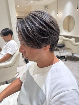 バース 梅田中崎町店(BIRTH) 50代40代白髪ぼかしシルバーメッシュバレイヤージュ