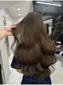 オリーブブラウン/ブリーチなし/ダブルカラー/髪質改善/韓国風