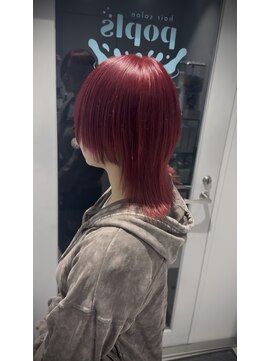 ポプルス(popls) ウルフ/ショートウルフ/中性ウルフ/赤髪