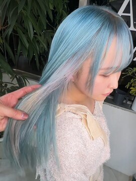 イエナ 渋谷(IENA) ホワイトブロンドエンドカラーグラデーションカラー金髪