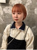 【表参道sheta小林】ハイトーンショートボブオレンジベージュ