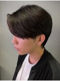 フェザーパーマ/ニュアンスパーマ/センターパート/メンズ/眉毛