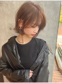ダークパープル/ナチュラルショート/ミルクブラウン/夏/西宮北口